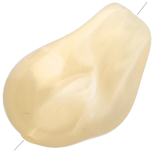 Perle irregolari 21x15 mm in resina traslucida - Beige marmorizzato x10