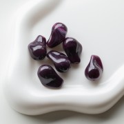 Perle irregolari 21x15 mm in resina traslucida - Viola marmorizzato x10
