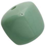 Perle cubiche irregolari 16x17 mm - seconda scelta - Acrilico opaco Verde Salvia x10