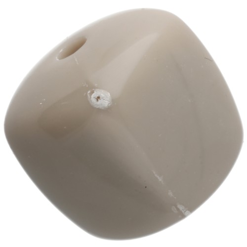 Perle cubiche irregolari 16x17 mm - seconda scelta - Acrilico opaco - Grège x10