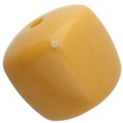 Perle cubiche irregolari 16x17 mm - seconda scelta - Acrilico opaco - Senape x10