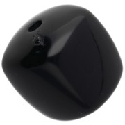 Perle cubiche irregolari 16x17 mm - seconda scelta - Acrilico opaco - Nero x10
