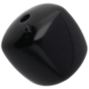 Perle cubiche irregolari 16x17 mm - seconda scelta - Acrilico opaco - Nero x10