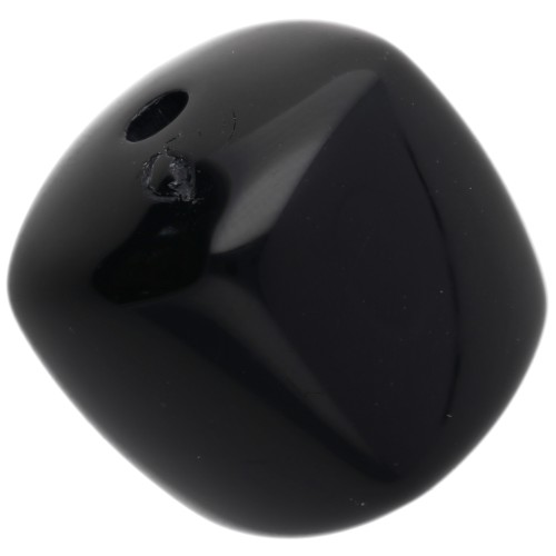 Perle cubiche irregolari 16x17 mm - seconda scelta - Acrilico opaco - Nero x10