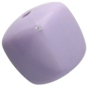 Perle cubiche irregolari 16x17 mm - seconda scelta - Acrilico opaco - Lilla x10