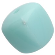 Perle cubiche irregolari 16x17 mm - seconda scelta - Acrilico opaco Blu smerigliato x10