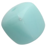 Perle cubiche irregolari 16x17 mm - seconda scelta - Acrilico opaco Blu smerigliato x10