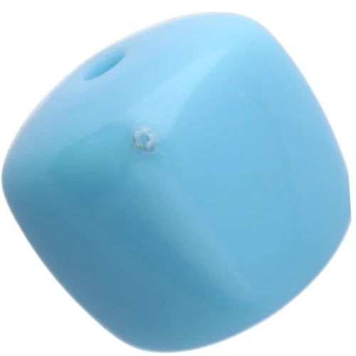 Perle irregolari a forma di cubo 16x17 mm - seconda scelta - Acrilico opaco Azzurro x10