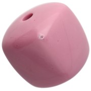 Perle cubiche irregolari 16x17 mm - seconda scelta - Acrilico opaco Rosa antico x10