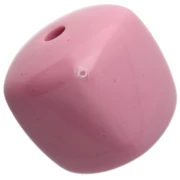 Perle cubiche irregolari 16x17 mm - seconda scelta - Acrilico opaco Rosa antico x10