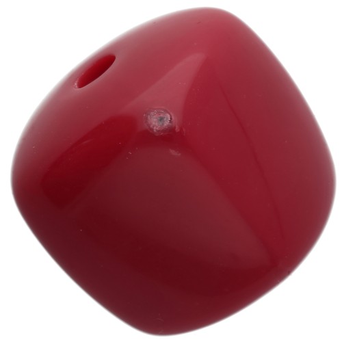 Perle cubiche irregolari 16x17 mm - seconda scelta - Acrilico opaco Raspberry x10