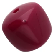 Perle cubiche irregolari 16x17 mm - seconda scelta - acrilico opaco Bordeaux x10