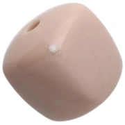 Perle cubiche irregolari 16x17 mm - seconda scelta - Acrilico opaco - Taupe x10