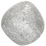 Perle cubiche irregolari 16x17mm - seconda scelta Acrilico trasparente Argento x10