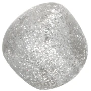 Perle cubiche irregolari 16x17mm - seconda scelta Acrilico trasparente Argento x10