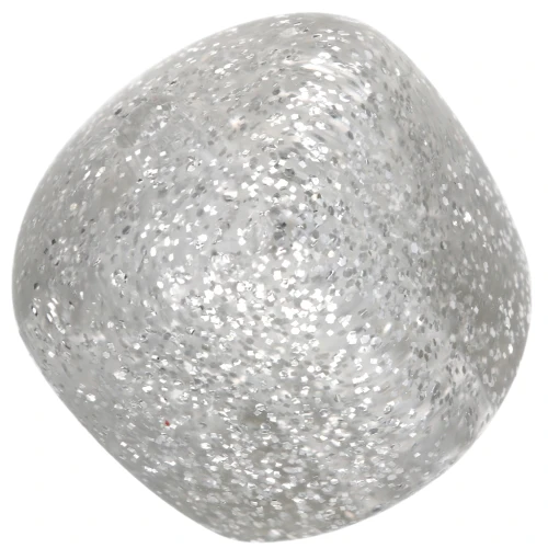 Perle cubiche irregolari 16x17mm - seconda scelta Acrilico trasparente Argento x10