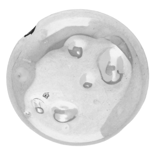Perle rotonde piatte - paletto martellato 12 mm - acrilico metallizzato CCB - Argento x10