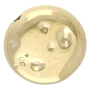 Perle rotonde piatte - paletto martellato 12 mm - acrilico metallizzato CCB - Dorato x10