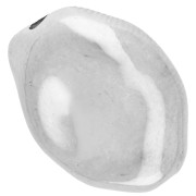 Perle metalliche acriliche CCB irregolari martellate 14x12 mm - Argento x10