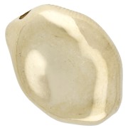 Perle irregolari martellate 14x12 mm in acrilico metallizzato CCB - Dorato x10