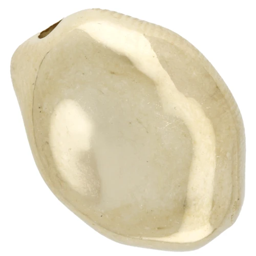 Perle irregolari martellate 14x12 mm in acrilico metallizzato CCB - Dorato x10