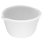 Bicchiere dosatore in silicone graduato da 600 ml con beccuccio - Trasparente x1