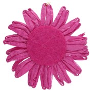 Ciondoli a fiore in rafia da 55 mm - Fucsia x2
