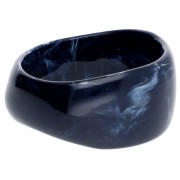 Bracciale a fascia irregolare in acrilico opaco di 62 mm di spessore - Night Blue Marble x1