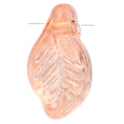 Foglie di vetro 12x6,5 mm - Arancione x6