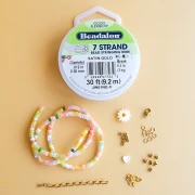 I miei gioielli fai da te - Kit di collane con perline heishi e fiori di madreperla