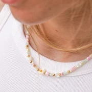 I miei gioielli fai da te - Kit di collane con perline heishi e fiori di madreperla