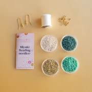 I miei gioielli fai da te - Kit per orecchini Miyuki con tecnica brick stitch - Versione verde