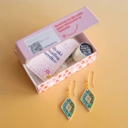 I miei gioielli fai da te - Kit per orecchini Miyuki con tecnica brick stitch - Versione verde