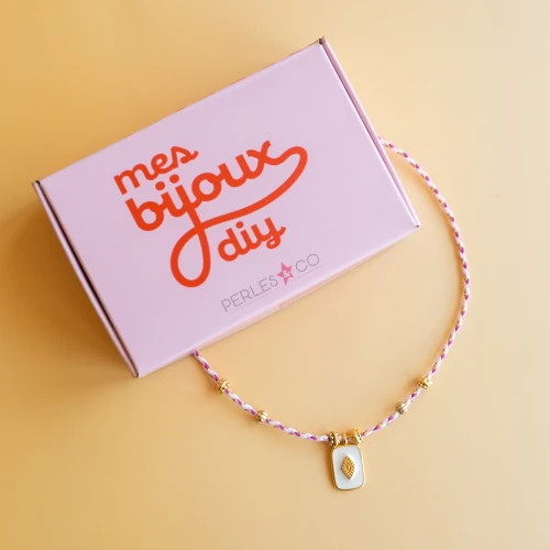 I miei gioielli fai da te - Kit collana con ciondolo in resina epossidica - Versione rosa