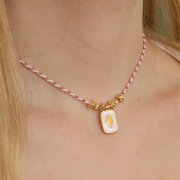 I miei gioielli fai da te - Kit collana con ciondolo in resina epossidica - Versione rosa