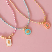 I miei gioielli fai da te - Kit collana con ciondolo in resina epossidica - Versione blu