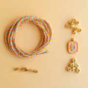 I miei gioielli fai da te - Kit collana con ciondolo in resina epossidica - Versione arancione