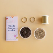 I miei gioielli fai da te - Kit orecchini a forma di fiore con tecnica di intreccio Miyuki