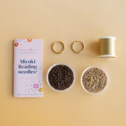 I miei gioielli fai da te - Kit orecchini a forma di fiore con tecnica di intreccio Miyuki