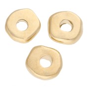 Perle tonde irregolari 5x1,8 mm - Dorate con oro fino x10