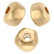 Perline tonde irregolari 5x3,5 mm - Dorate con oro fino x10|raw }}