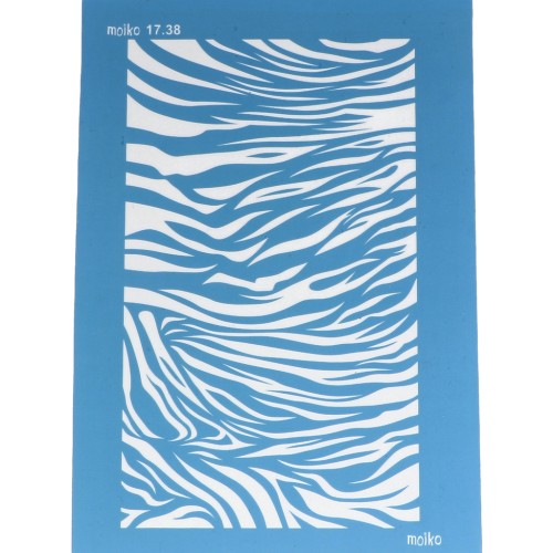 Serigrafia Moiko per argilla polimerica 74x105 mm - motivo Zebra 17,38