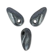 Mini pugnali di vetro 6x2,5 mm - Jet Hematite x5g|raw }}