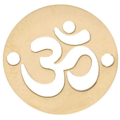 Distanziatore segno Ohm 2 fori 12 mm - Acciaio inox 304 Gold x1