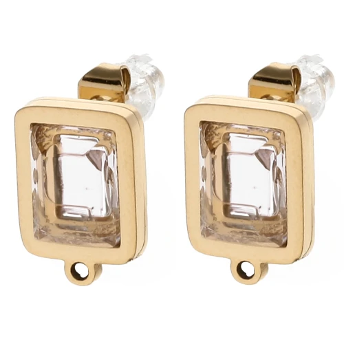 555Jewelry - Orecchini a perno in acciaio inox, per donne e ragazze, Metallo, non conosciuto