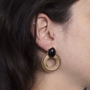 Orecchini a lampadario da 30 mm per cabochon da 14x10 mm - acciaio inossidabile 316L x2