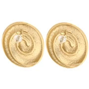 Orecchini a conchiglia da 25 mm - Acciaio inossidabile 304 Dorato x2
