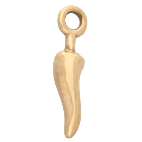 Ciondoli Mini Chilli 10x2,5 mm - Acciaio inossidabile 304 Gold x4