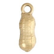 Mini ciondoli a forma di nocciolina 10x3 mm - Acciaio inox 304 oro x4|raw }}