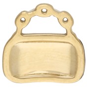 Ciondolo da borsetta 12 mm in resina epossidica - Acciaio inox 304 oro - Bianco - Nero x1